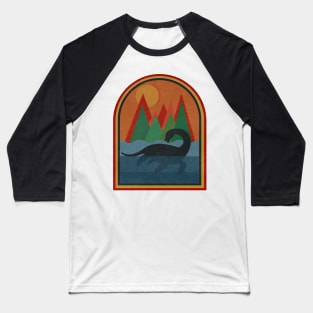 Retro Loch Ness Monster Baseball T-Shirt